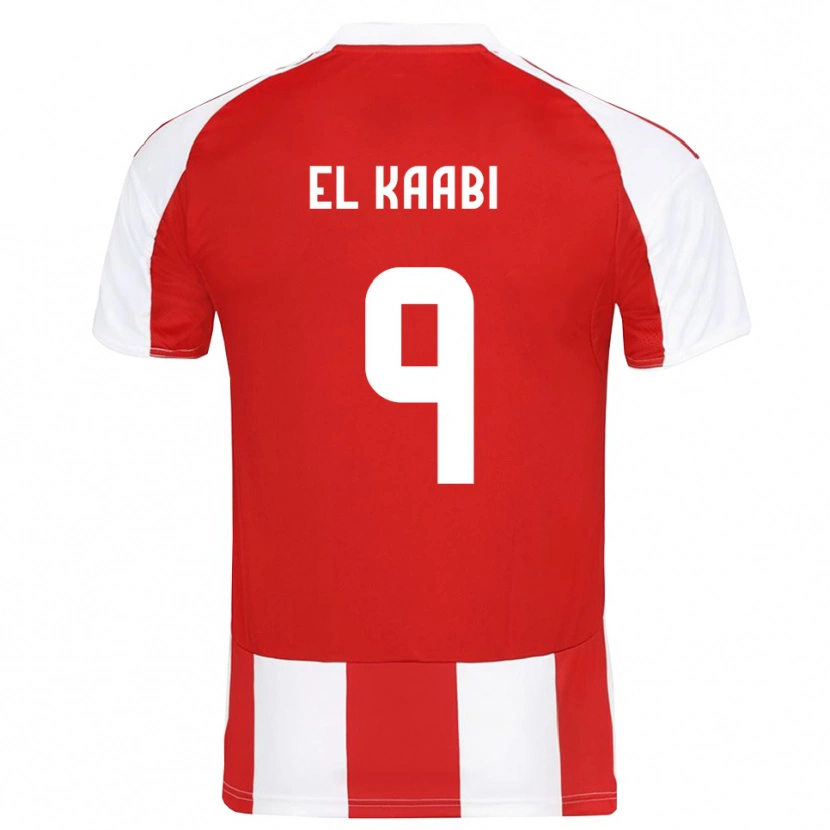 Danxen Dětské Ayoub El Kaabi #9 Červenobílá Domů Hráčské Dresy 2025/26 Dres