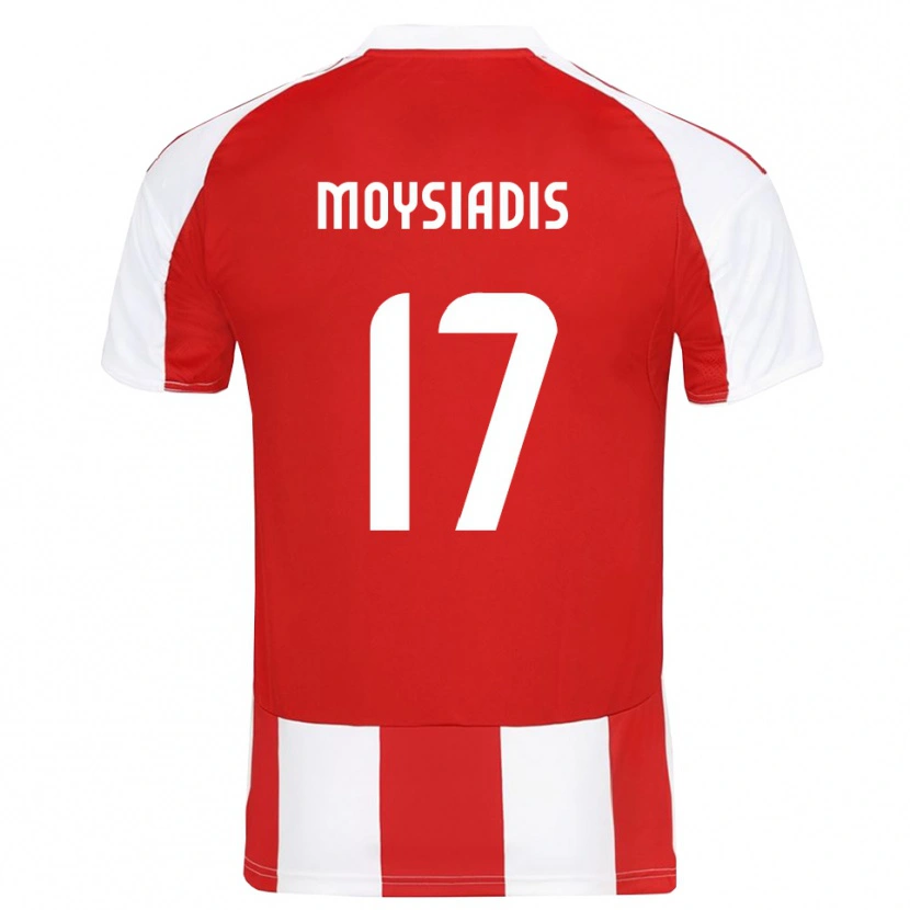 Danxen Dětské Alexandros Moysiadis #17 Červenobílá Domů Hráčské Dresy 2025/26 Dres