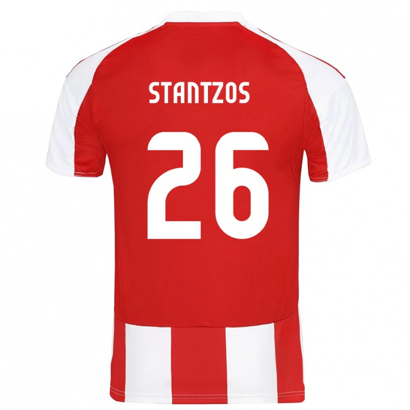 Danxen Dětské Athanasios Stantzos #26 Červenobílá Domů Hráčské Dresy 2025/26 Dres