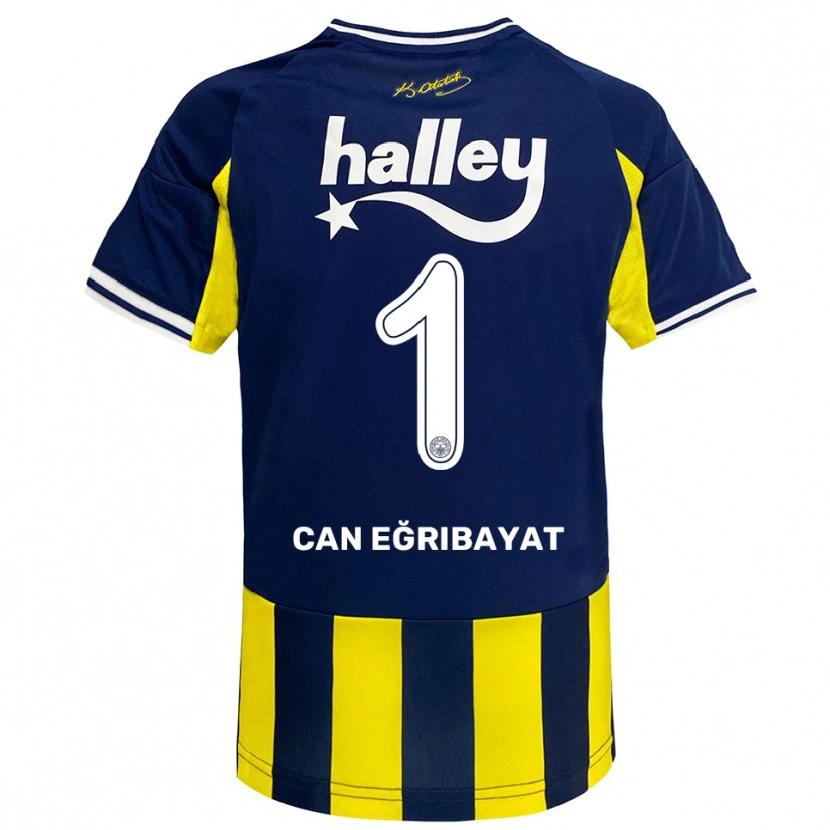 Danxen Dětské İrfan Can Eğribayat #1 Žlutá Tmavě Modrá Bílá Domů Hráčské Dresy 2025/26 Dres