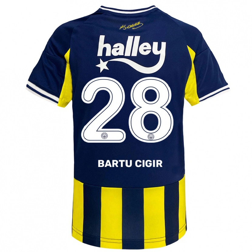 Danxen Dětské Can Bartu Çığır #28 Žlutá Tmavě Modrá Bílá Domů Hráčské Dresy 2025/26 Dres