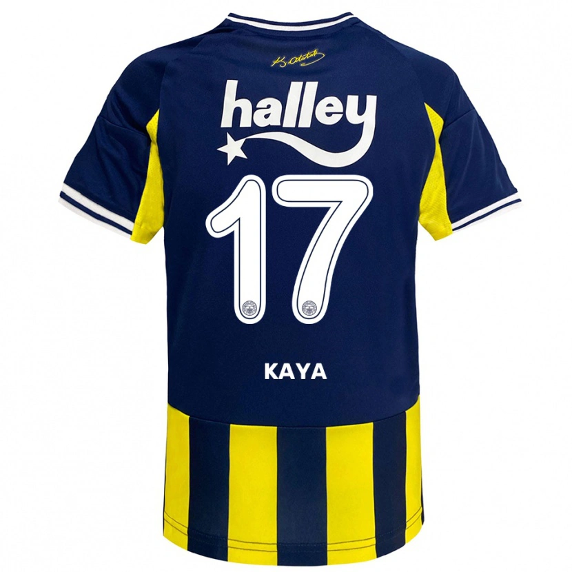 Danxen Dětské İpek Kaya #17 Žlutá Tmavě Modrá Bílá Domů Hráčské Dresy 2025/26 Dres