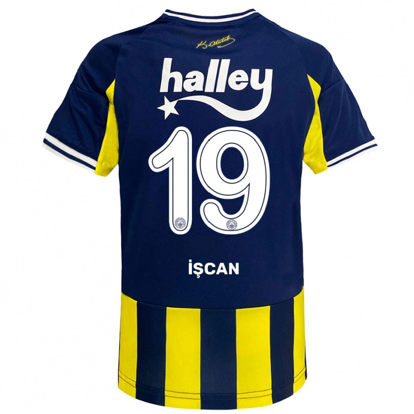 Danxen Dětské Berkay İşcan #19 Žlutá Tmavě Modrá Bílá Domů Hráčské Dresy 2025/26 Dres