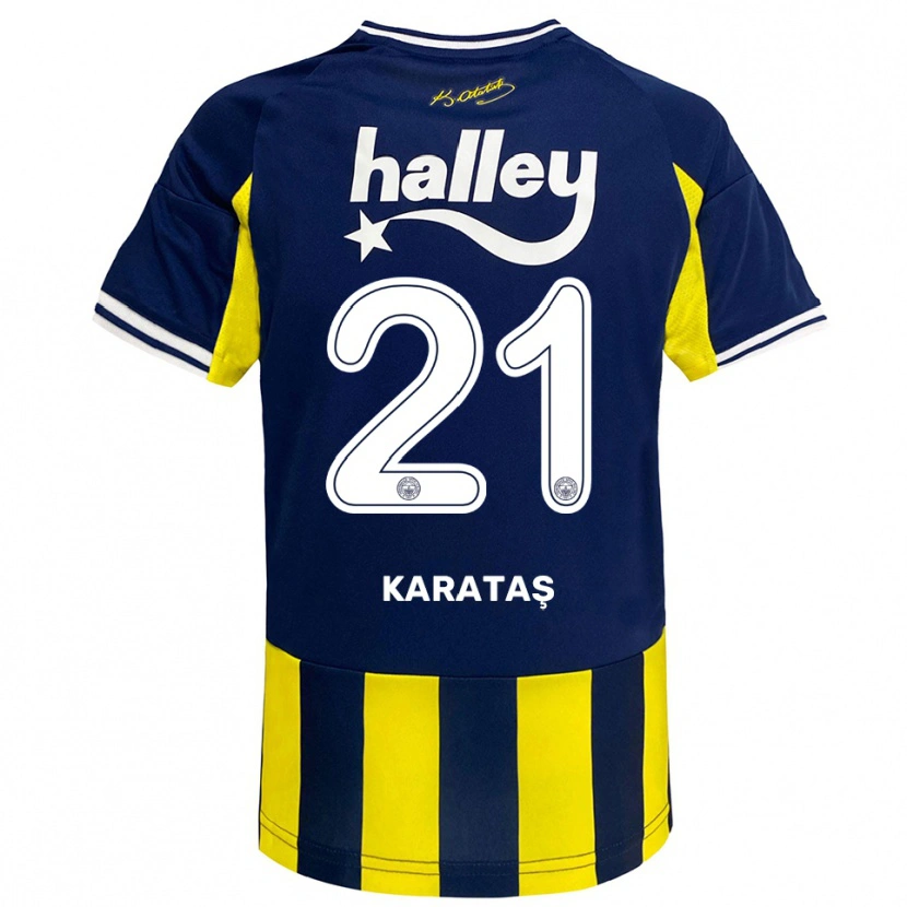 Danxen Dětské Haydar Karataş #21 Žlutá Tmavě Modrá Bílá Domů Hráčské Dresy 2025/26 Dres