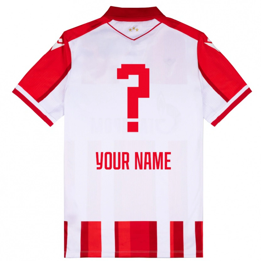 Danxen Dětské Tvé Jméno #0 Červenobílá Domů Hráčské Dresy 2025/26 Dres
