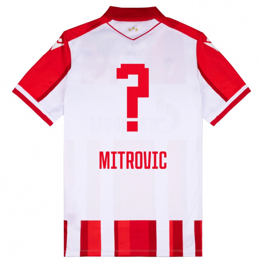 Danxen Dětské Dimitrije Mitrovic #0 Červenobílá Domů Hráčské Dresy 2025/26 Dres