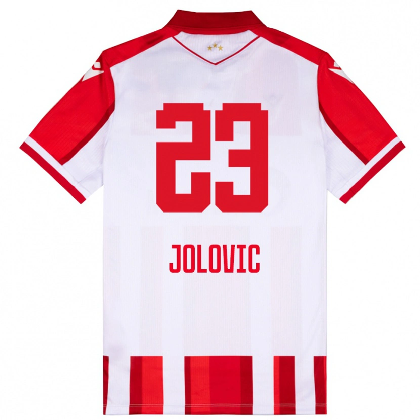 Danxen Dětské Bogdan Jolovic #23 Červenobílá Domů Hráčské Dresy 2025/26 Dres