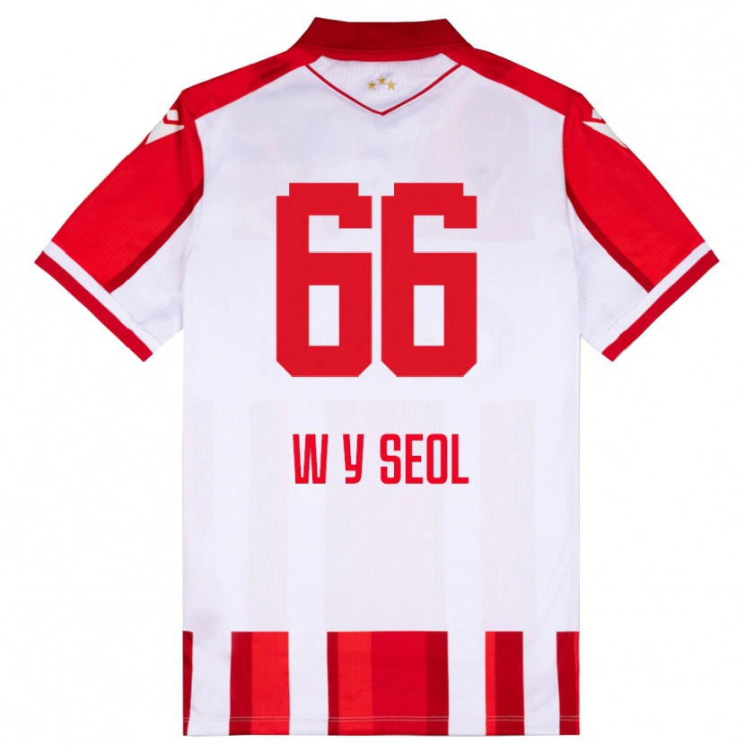 Danxen Dětské Young-Woo Seol #66 Červenobílá Domů Hráčské Dresy 2025/26 Dres