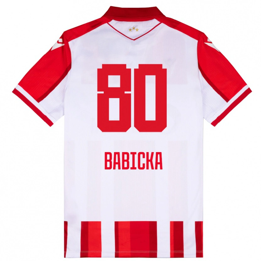 Danxen Dětské Shavy Babicka #80 Červenobílá Domů Hráčské Dresy 2025/26 Dres