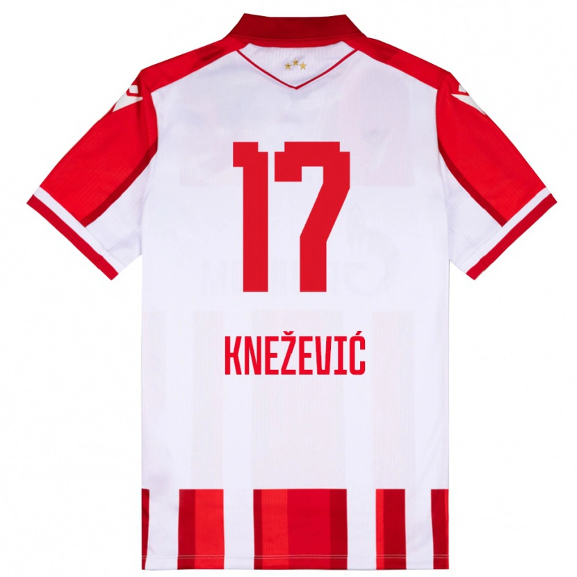 Danxen Dětské Minja Knežević #17 Červenobílá Domů Hráčské Dresy 2025/26 Dres