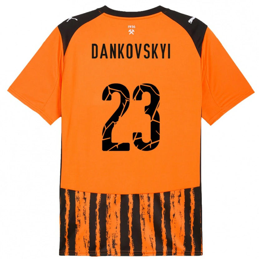 Danxen Dětské Yegor Dankovskyi #23 Oranžová Černá Domů Hráčské Dresy 2025/26 Dres