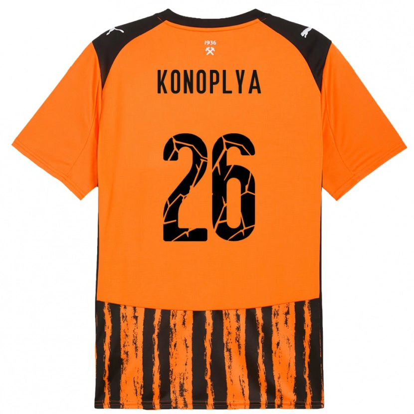 Danxen Dětské Yukhym Konoplya #26 Oranžová Černá Domů Hráčské Dresy 2025/26 Dres
