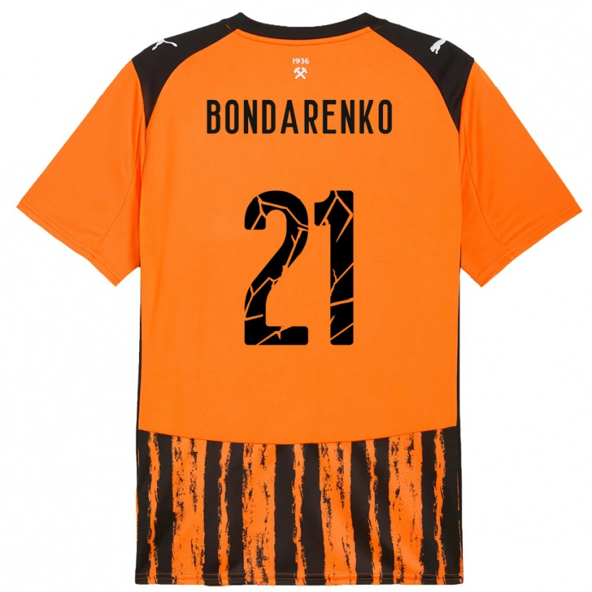 Danxen Dětské Artem Bondarenko #21 Oranžová Černá Domů Hráčské Dresy 2025/26 Dres