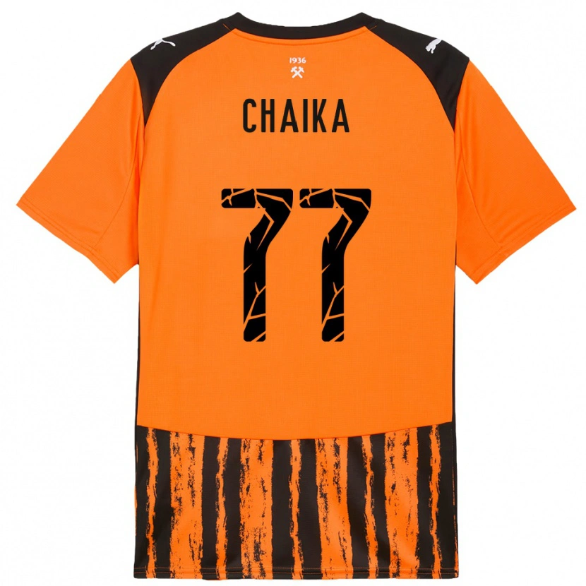 Danxen Dětské Nadiia Chaika #77 Oranžová Černá Domů Hráčské Dresy 2025/26 Dres