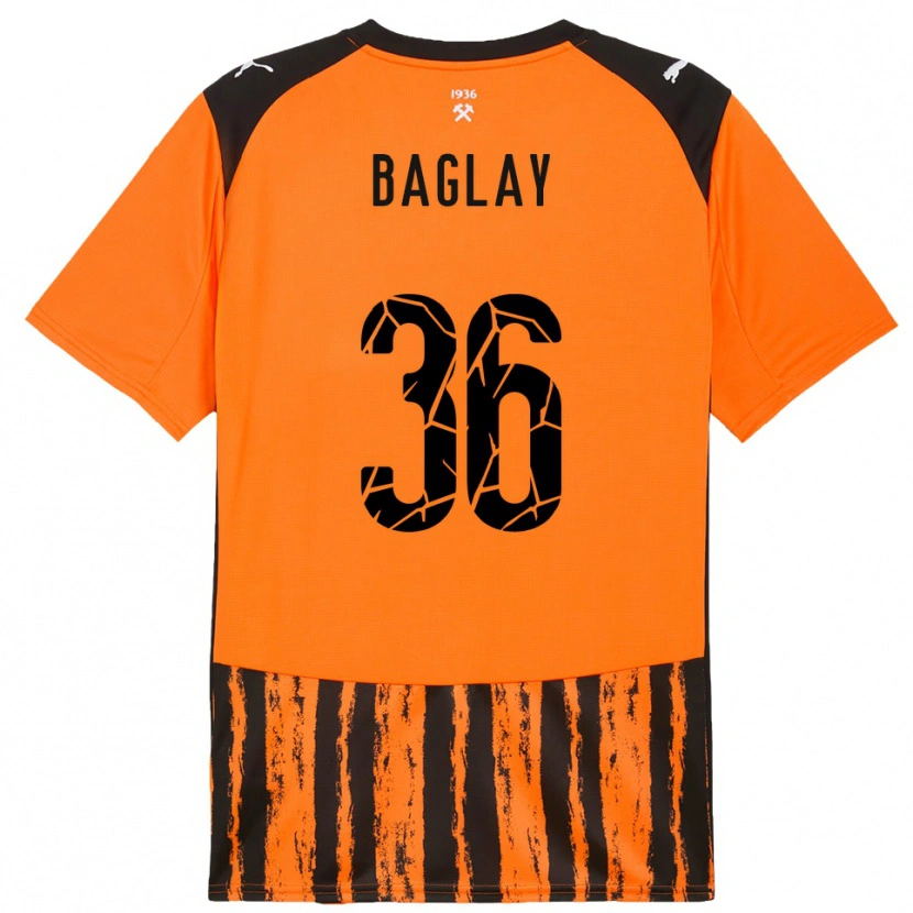 Danxen Dětské Rostyslav Baglay #36 Oranžová Černá Domů Hráčské Dresy 2025/26 Dres