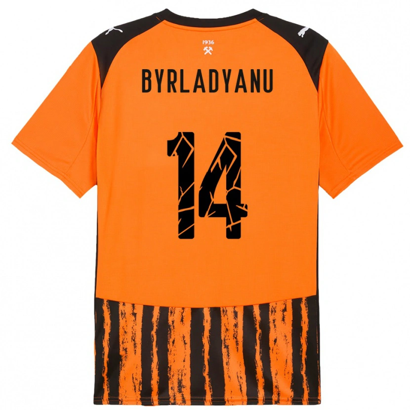 Danxen Dětské Ilya Byrladyanu #14 Oranžová Černá Domů Hráčské Dresy 2025/26 Dres