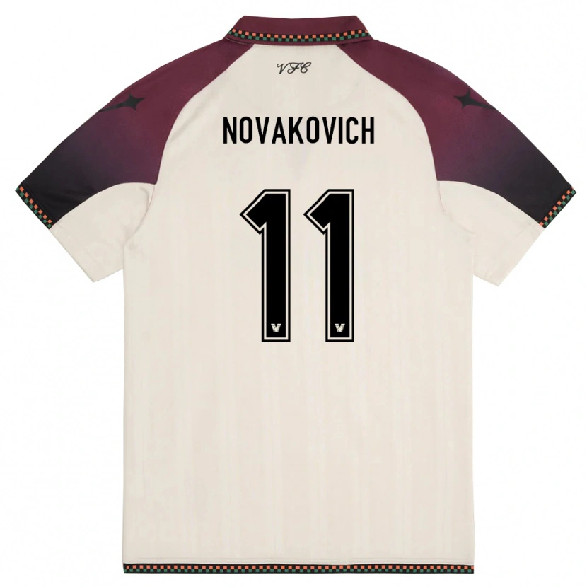Danxen Dětské Andrija Novakovich #11 Krémově Vínová Daleko Hráčské Dresy 2025/26 Dres