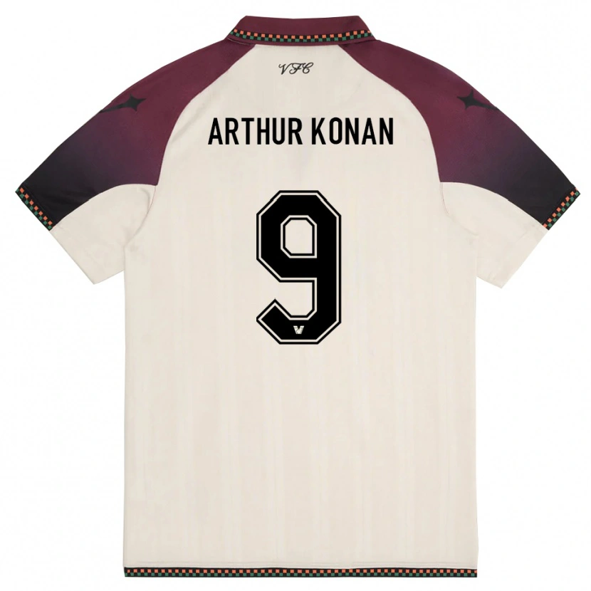 Danxen Dětské Demoye Arthur Konan #9 Krémově Vínová Daleko Hráčské Dresy 2025/26 Dres