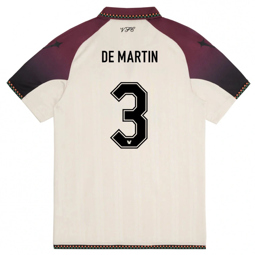 Danxen Dětské Lorenzo De Martin #3 Krémově Vínová Daleko Hráčské Dresy 2025/26 Dres