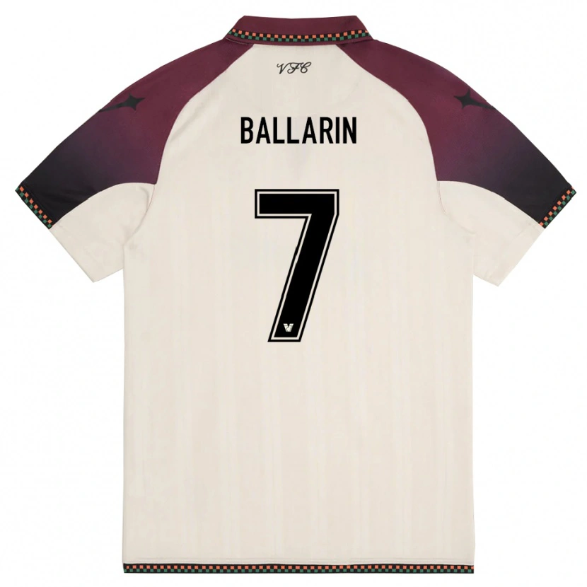 Danxen Dětské Mattia Ballarin #7 Krémově Vínová Daleko Hráčské Dresy 2025/26 Dres