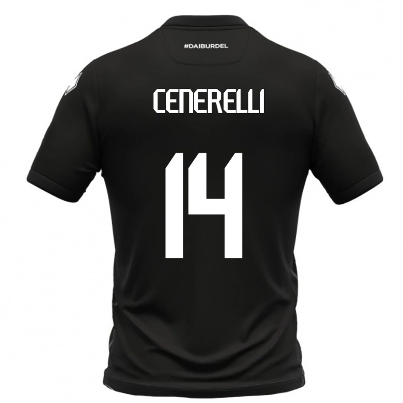 Danxen Dětské Alessandro Cenerelli #14 Černobílá Daleko Hráčské Dresy 2025/26 Dres
