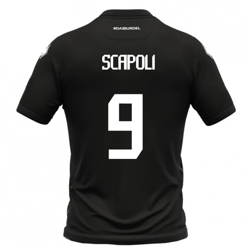 Danxen Dětské Francesco Scapoli #9 Černobílá Daleko Hráčské Dresy 2025/26 Dres