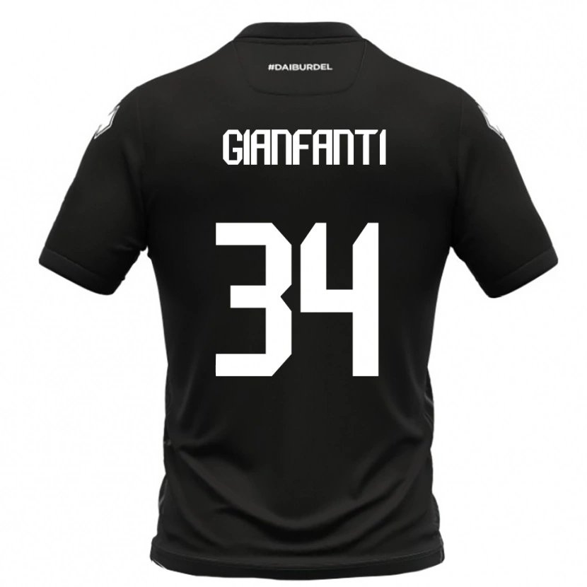 Danxen Dětské Simone Gianfanti #34 Černobílá Daleko Hráčské Dresy 2025/26 Dres