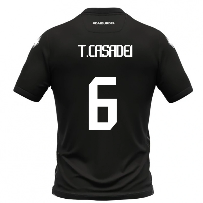 Danxen Dětské Tommaso Casadei #6 Černobílá Daleko Hráčské Dresy 2025/26 Dres