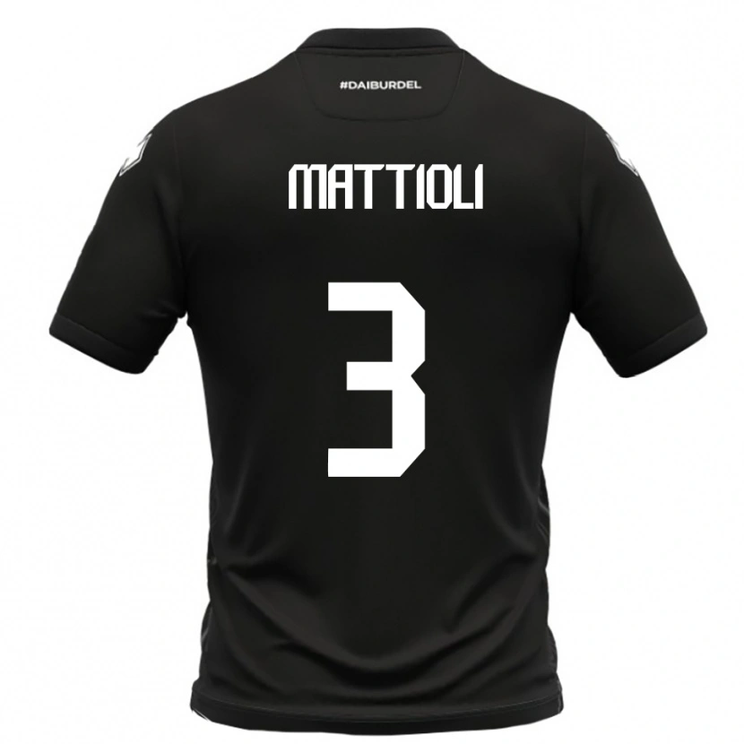 Danxen Dětské Giovanni Mattioli #3 Černobílá Daleko Hráčské Dresy 2025/26 Dres
