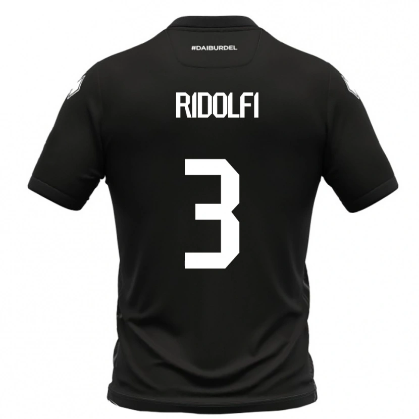 Danxen Dětské Mattia Ridolfi #3 Černobílá Daleko Hráčské Dresy 2025/26 Dres