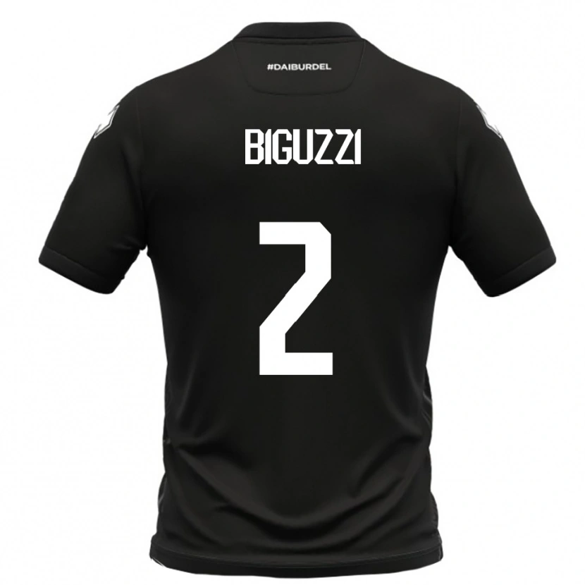 Danxen Dětské Riccardo Biguzzi #2 Černobílá Daleko Hráčské Dresy 2025/26 Dres