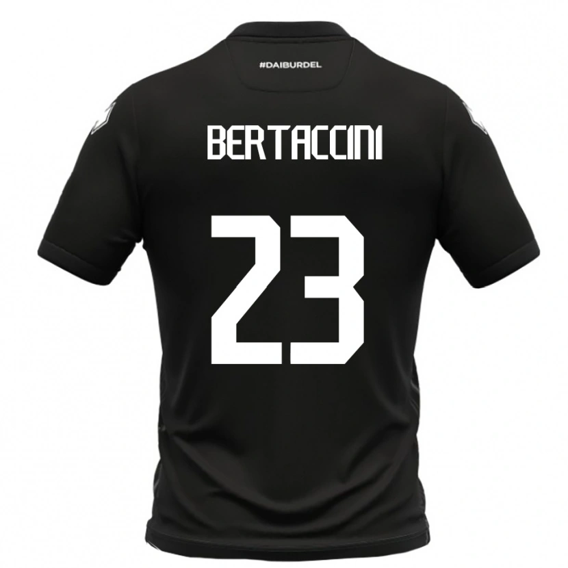 Danxen Dětské Filippo Bertaccini #23 Černobílá Daleko Hráčské Dresy 2025/26 Dres