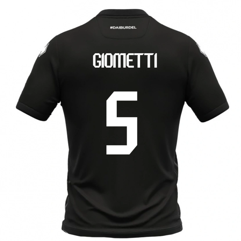 Danxen Dětské Edoardo Giometti #5 Černobílá Daleko Hráčské Dresy 2025/26 Dres