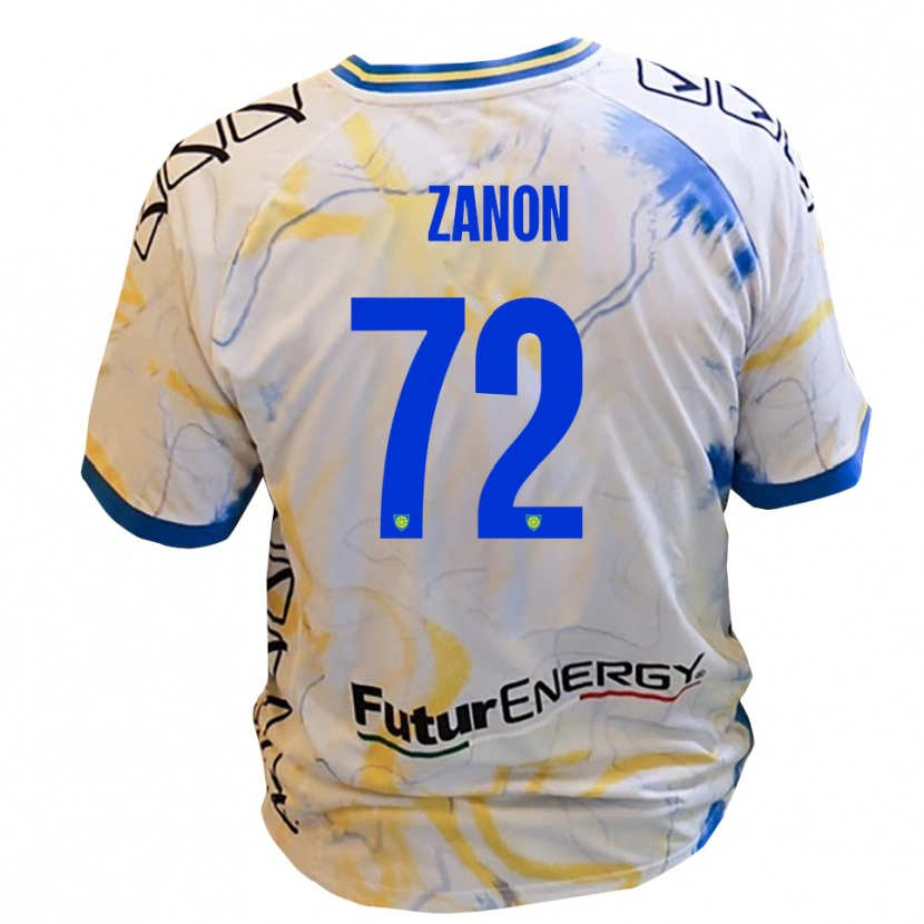 Danxen Dětské Simone Zanon #72 Bílá Žlutá Modrá Daleko Hráčské Dresy 2025/26 Dres
