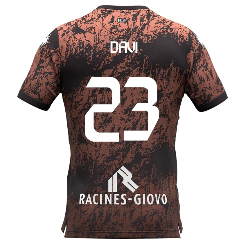 Danxen Dětské Federico Davi #23 Hnědá Černá Daleko Hráčské Dresy 2025/26 Dres