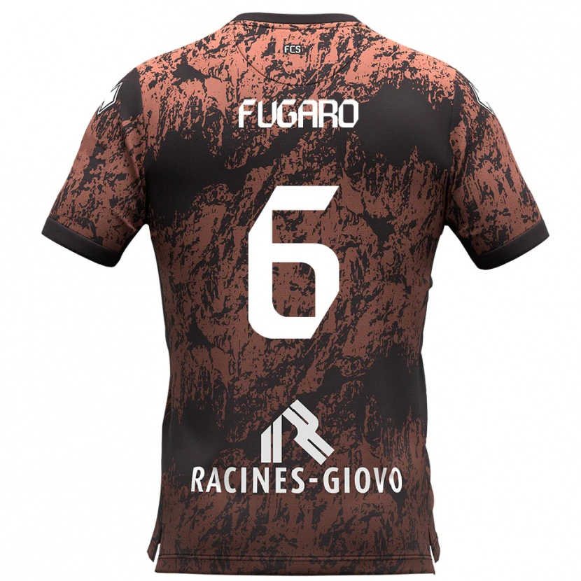 Danxen Dětské Matteo Fugaro #6 Hnědá Černá Daleko Hráčské Dresy 2025/26 Dres