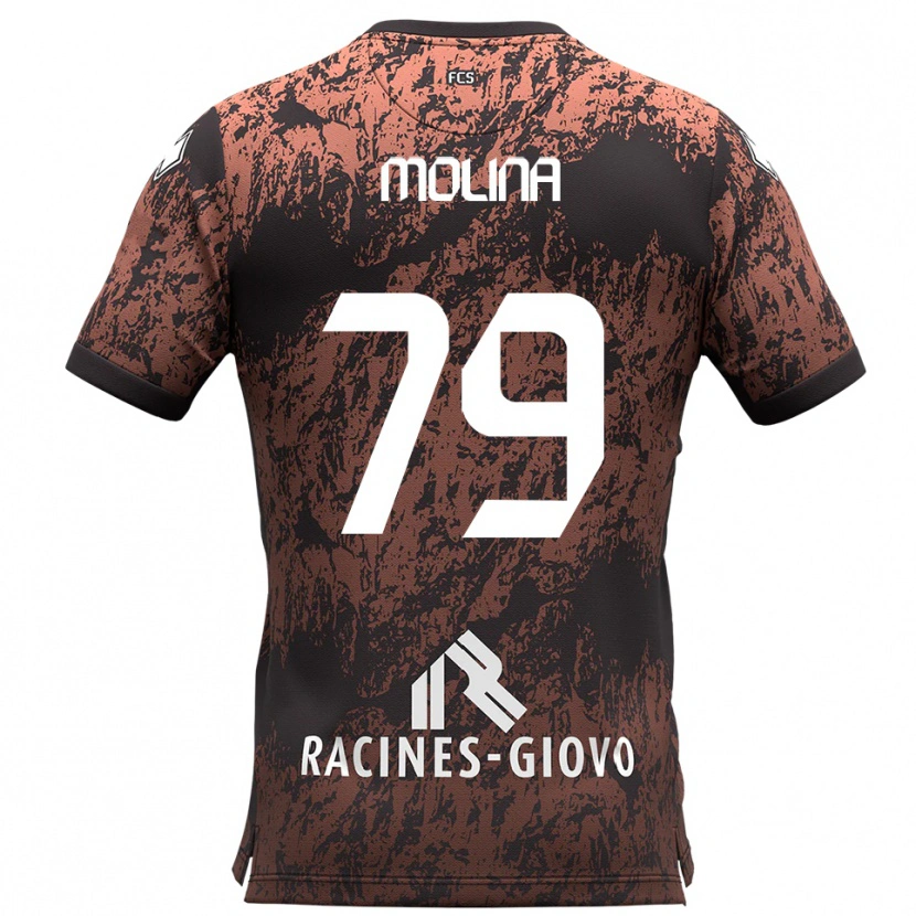Danxen Dětské Salvatore Molina #79 Hnědá Černá Daleko Hráčské Dresy 2025/26 Dres