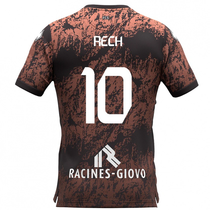 Danxen Dětské Francesco Rech #10 Hnědá Černá Daleko Hráčské Dresy 2025/26 Dres