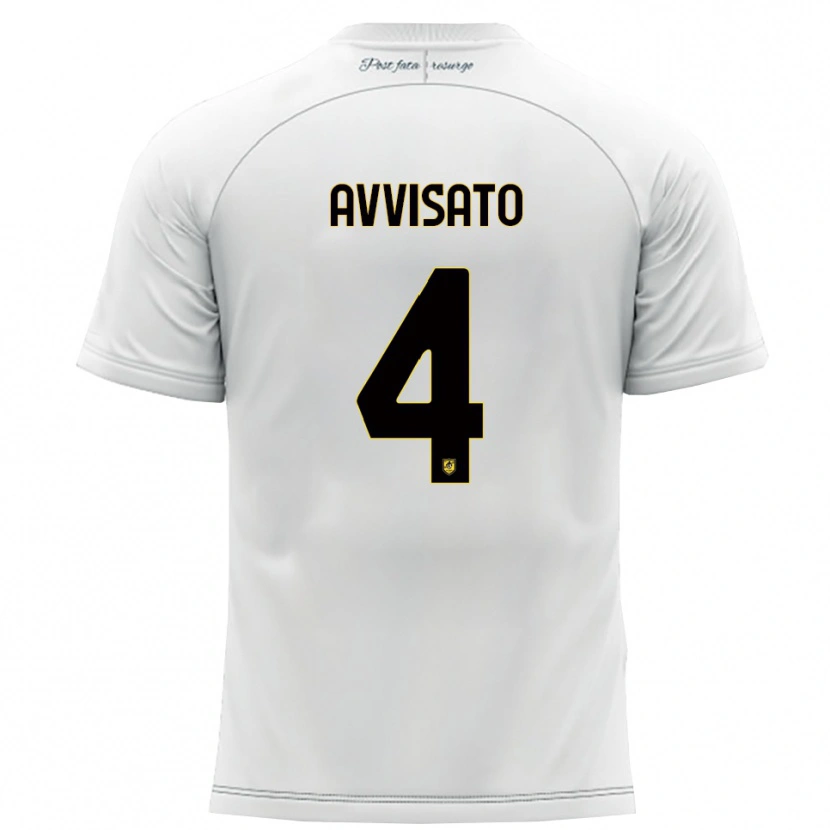 Danxen Dětské Tommaso Avvisato #4 Bílá Žlutá Daleko Hráčské Dresy 2025/26 Dres