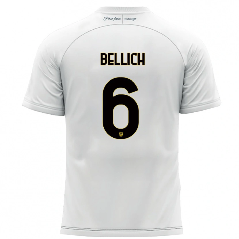 Danxen Dětské Marco Bellich #6 Bílá Žlutá Daleko Hráčské Dresy 2025/26 Dres