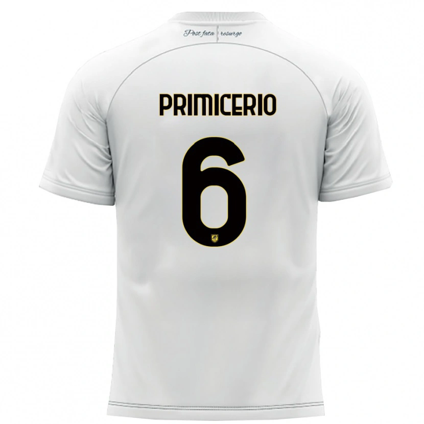 Danxen Dětské Antonio Primicerio #6 Bílá Žlutá Daleko Hráčské Dresy 2025/26 Dres