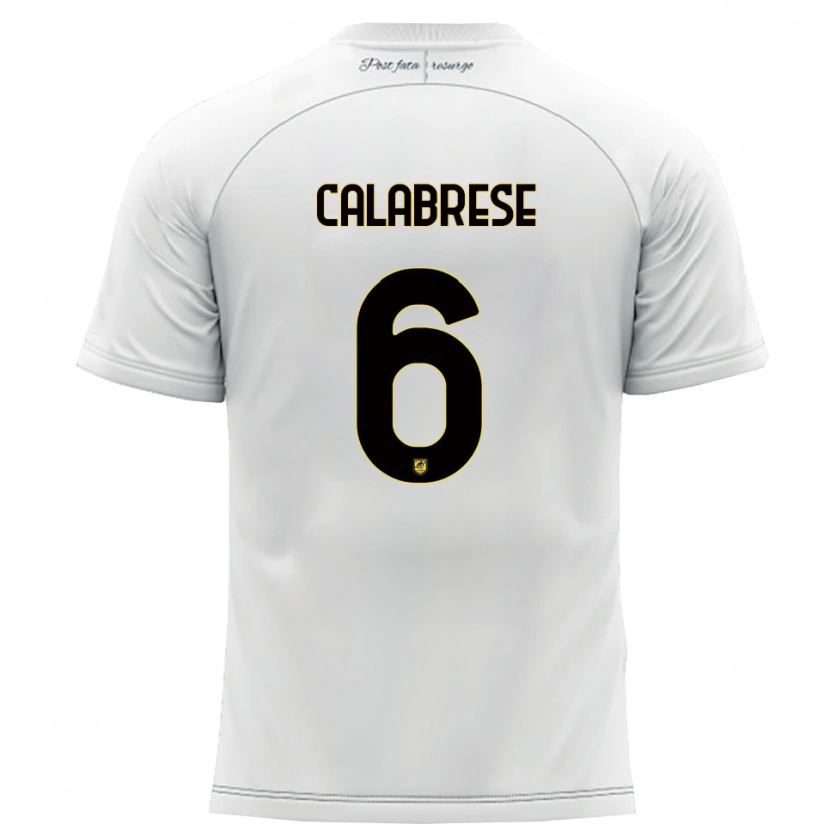 Danxen Dětské Daniele Calabrese #6 Bílá Žlutá Daleko Hráčské Dresy 2025/26 Dres