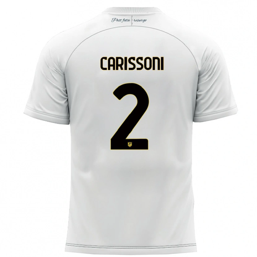 Danxen Dětské Lorenzo Carissoni #2 Bílá Žlutá Daleko Hráčské Dresy 2025/26 Dres