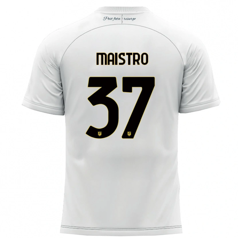 Danxen Dětské Fabio Maistro #37 Bílá Žlutá Daleko Hráčské Dresy 2025/26 Dres