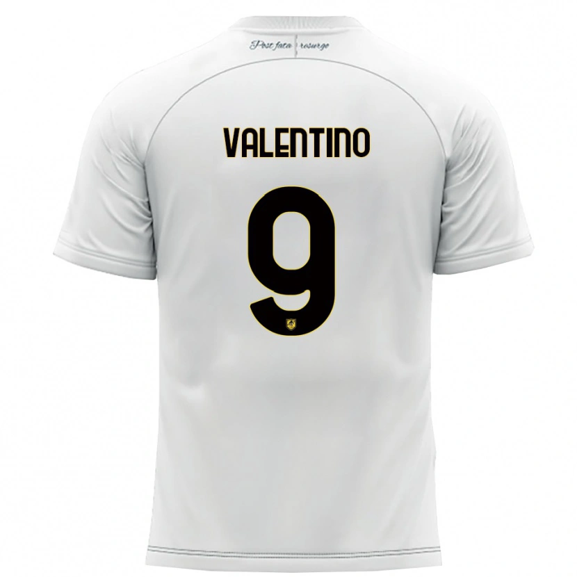 Danxen Dětské Antonio Valentino #9 Bílá Žlutá Daleko Hráčské Dresy 2025/26 Dres