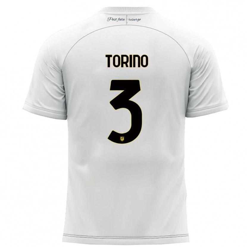 Danxen Dětské Christian Torino #3 Bílá Žlutá Daleko Hráčské Dresy 2025/26 Dres