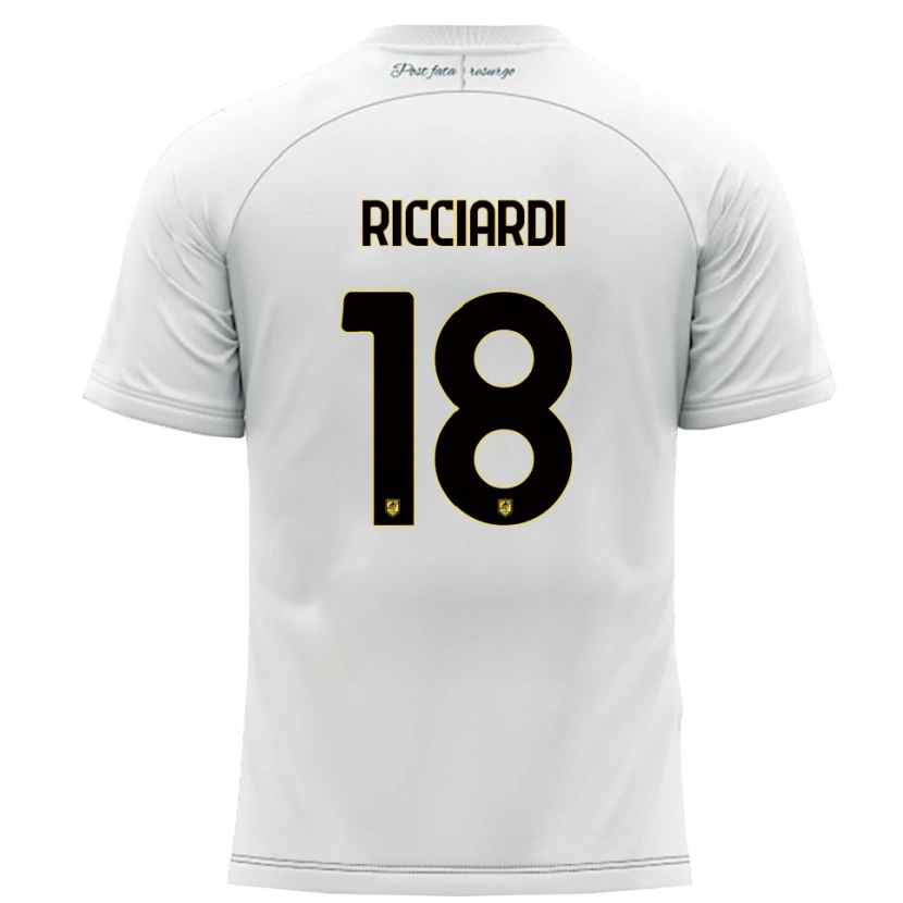 Danxen Dětské Claudio Ricciardi #18 Bílá Žlutá Daleko Hráčské Dresy 2025/26 Dres