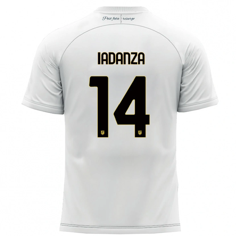 Danxen Dětské Mattia Iadanza #14 Bílá Žlutá Daleko Hráčské Dresy 2025/26 Dres