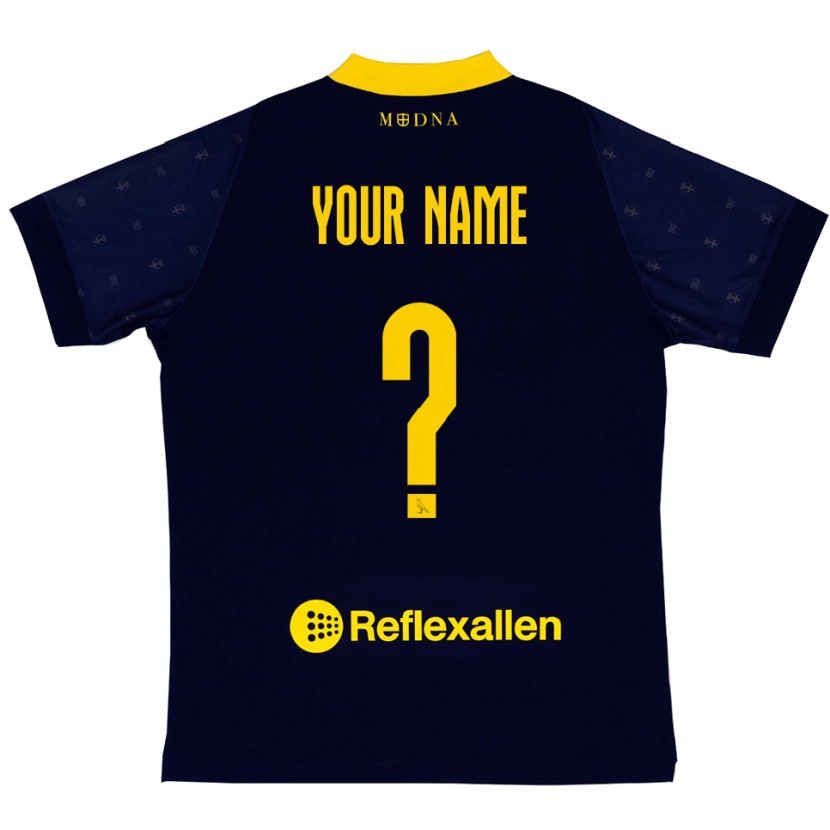 Danxen Dětské Tvé Jméno #0 Tmavě Modrá Žlutá Daleko Hráčské Dresy 2025/26 Dres