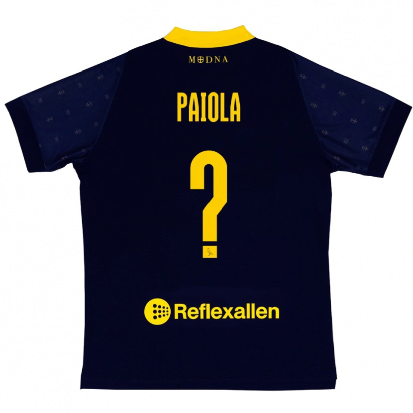 Danxen Dětské Andrea Paiola #0 Tmavě Modrá Žlutá Daleko Hráčské Dresy 2025/26 Dres